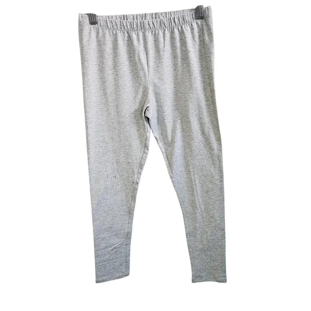 Children's Place Girls Size L Leggings Solid Gray Casual Comfy Everyday Basic
